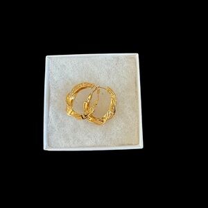 Earrings vintage, gold, size medium